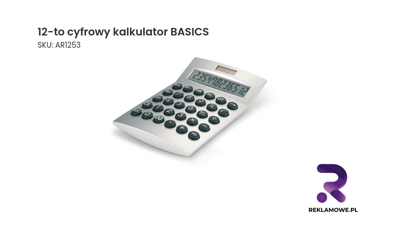 12-to cyfrowy kalkulator BASICS – praktyczny kalkulator do biura i szkoły
