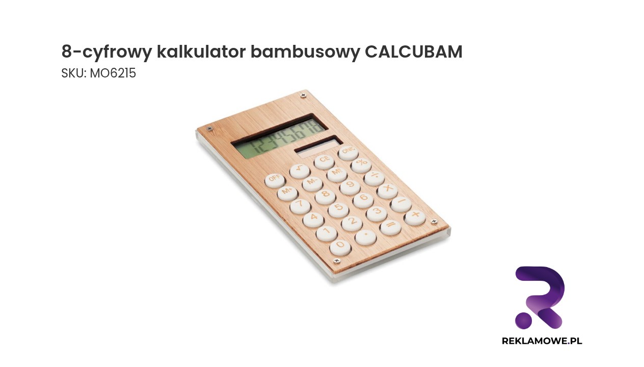 8-cyfrowy kalkulator bambusowy CALCUBAM